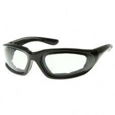 Mid Sized Unisex Protective Active Eyewear Goggles Ideal for Driving/Sports/Bike (Black Clear) - B005N1L8A2